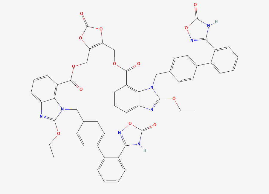 Two-dimensional chemical structure of Azilsartan dimer impurity, CAS 1417576-02-3