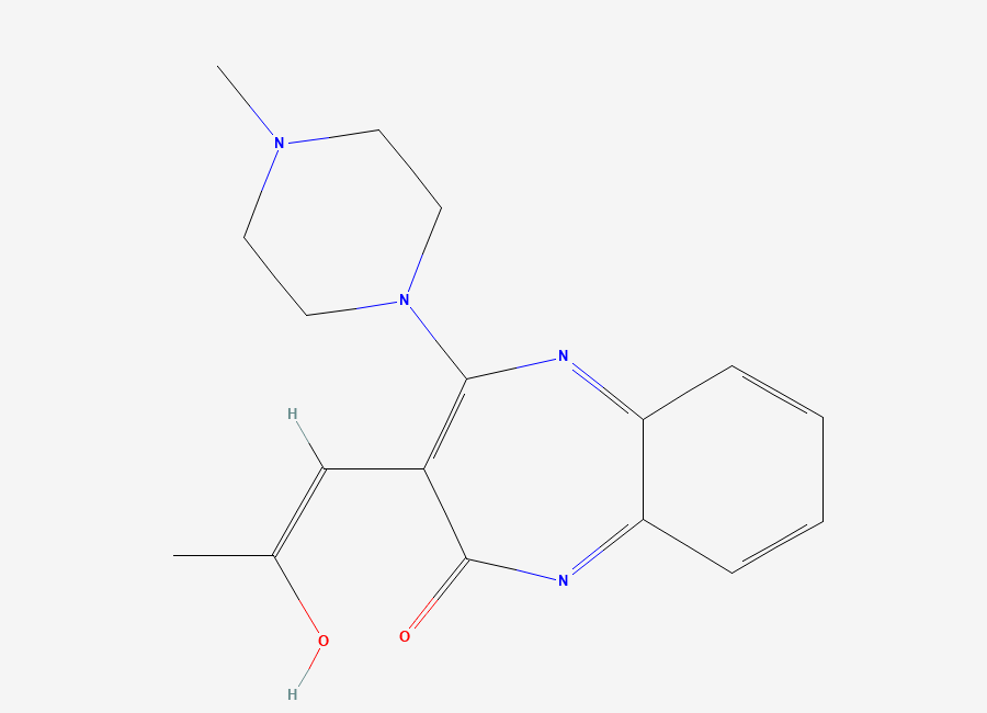 Two-dimensional chemical structure of Olanzapine ketolactam