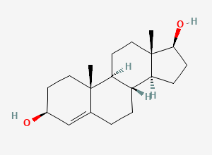 Two-dimensional chemical structure of Testosterone EP Impurity D / Δ4-Androstenediol, CAS 1156-92-9
