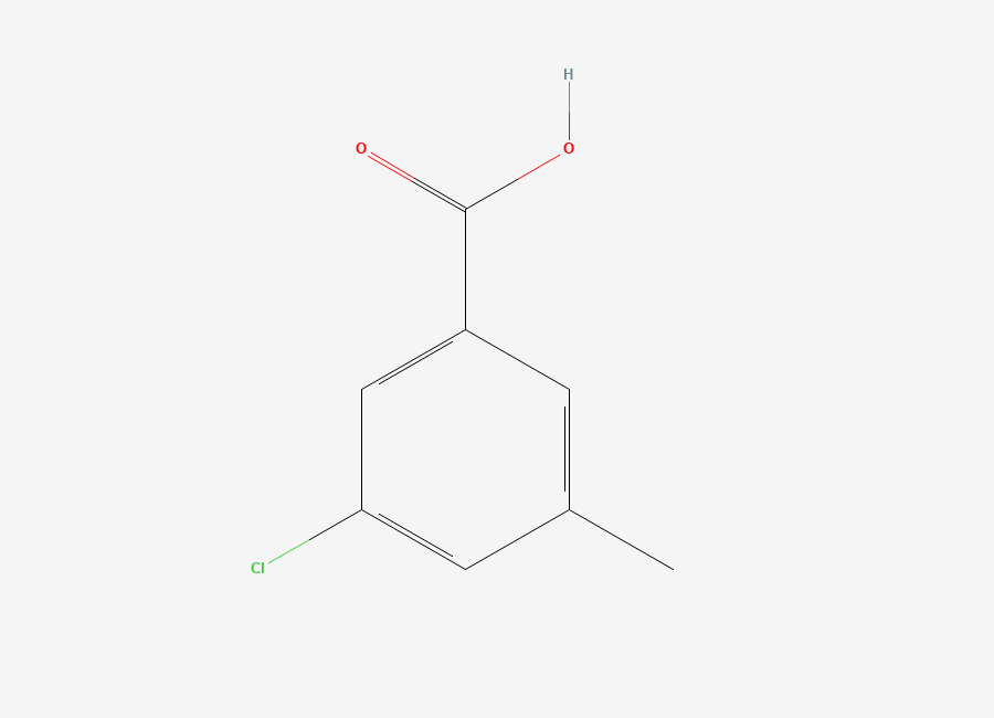 Two-dimensional chemical structure of 3-Chloro-5-methylbenzoic acid