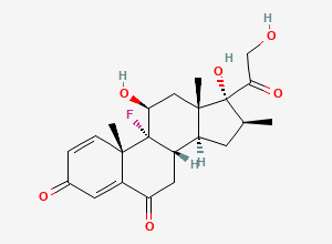 Two-dimensional chemical structure of 6-Keto Betamethasone / Betamethasone 6-Oxo Impurity, CAS 72559-90-1