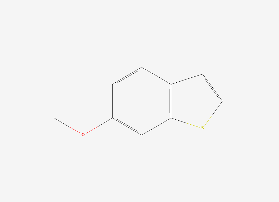 Two-dimensional chemical structure of 6-Methoxy-1-benzothiophene