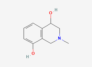 Two-dimensional chemical structure of Phenylephrine 4,8 Isoquinoline Analog, CAS 23824-25-1
