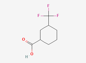 Two-dimensional chemical structure of 3-(Trifluoromethyl)cyclohexane-1-carboxylic acid