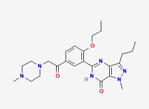 Two-dimensional chemical structure of Propoxyphenyl Noracetildenafil, CAS 147676-64-0