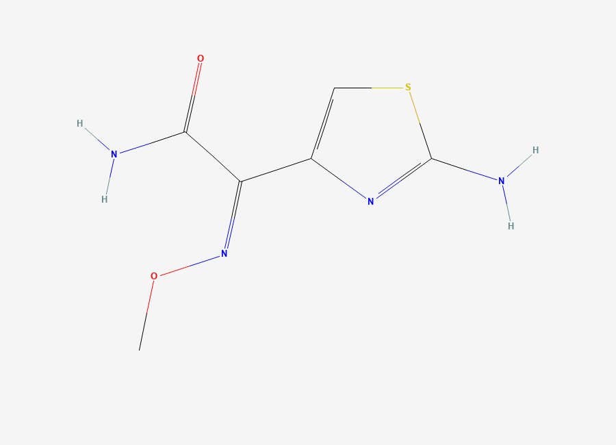 Two-dimensional chemical structure of 2-(2-Amino-thiazol-4-YL)-2-methoxyiminoacetamide