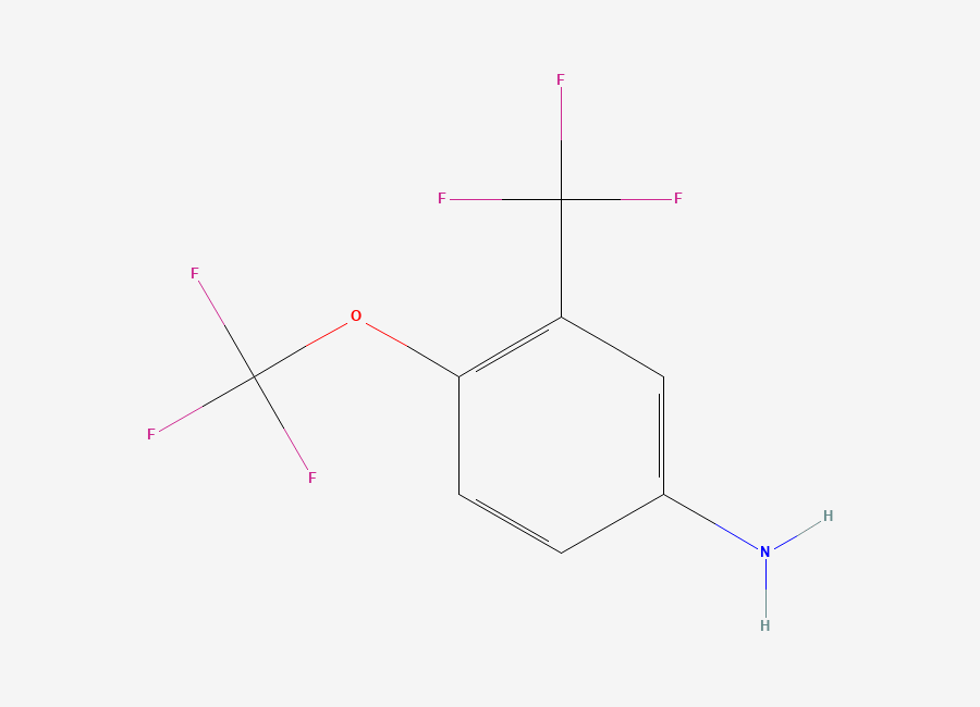 Two-dimensional chemical structure of 5-Amino-2-(trifluoromethoxy)benzotrifluoride