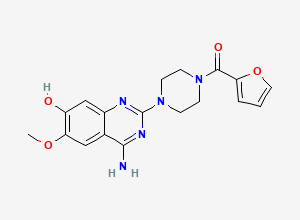 Two-dimensional chemical structure of 7-O-demethyl Prazosin, CAS 60548-06-3