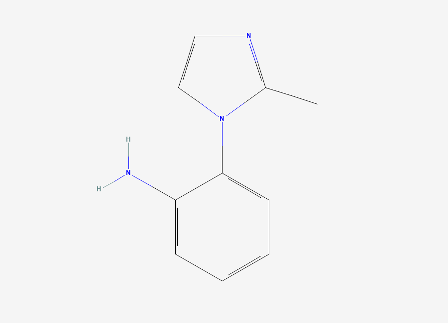 Two-dimensional chemical structure of 2-(2-methyl-1H-imidazol-1-yl)aniline