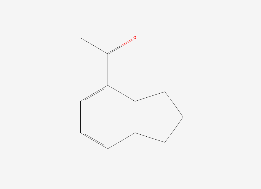 Two-dimensional chemical structure of 1-(2,3-Dihydro-1H-inden-4-yl)ethan-1-one
