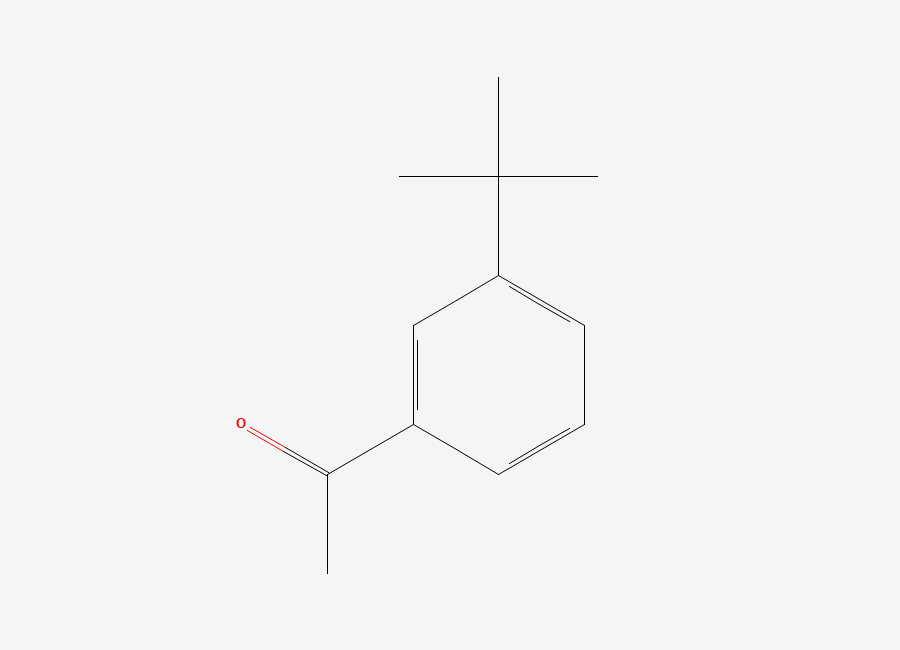 Two-dimensional chemical structure of 1-(3-tert-Butylphenyl)ethan-1-one