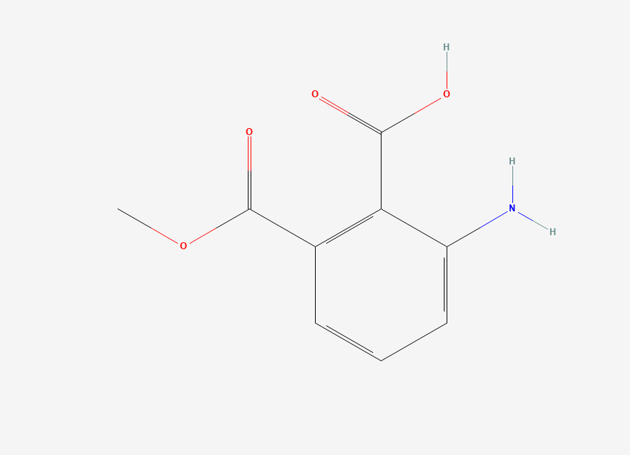 Two-dimensional chemical structure of 2-Amino-6-(methoxycarbonyl)benzoic acid