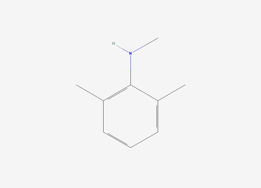 Two-dimensional chemical structure of N,2,6-trimethylaniline