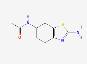 Two-dimensional chemical structure of N-(2-Amino-4,5,6,7-tetrahydro-6-benzothiazolyl)acetamide, CAS 104617-51-8