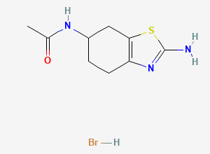 Two-dimensional chemical structure of N-(2-Amino-4,5,6,7-tetrahydro-6-benzothiazolyl)acetamide Hydrobromide, CAS 104617-50-7