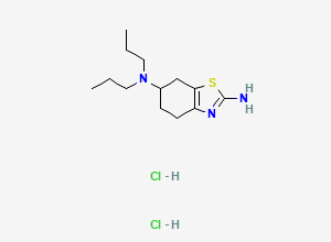 Two-dimensional chemical structure of N6,N6-Dipropyl-4,5,6,7-Tetrahydrobenzo[d]thiazole-2,6-Diamine Dihydrochloride, CAS 104617-75-6