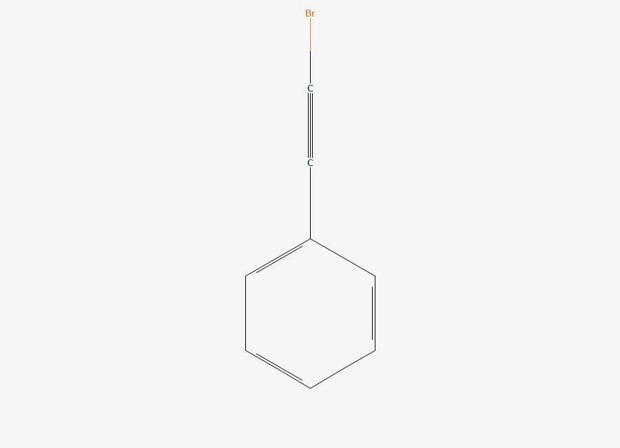 Two-dimensional chemical structure of (Bromoethynyl)benzene