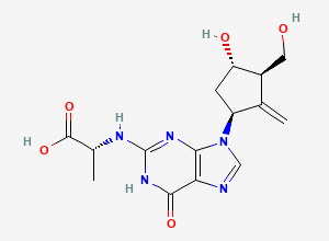 Two-dimensional chemical structure of Entecavir-(R)-Methylethyl Carboxylic Acid