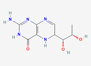 Two-dimensional chemical structure of 5,6-Dihydrobiopterin, CAS 251310-15-3