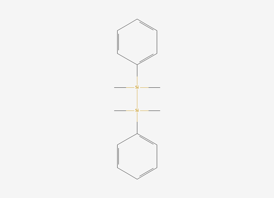 Two-dimensional chemical structure of 1,2-Diphenyltetramethyldisilane