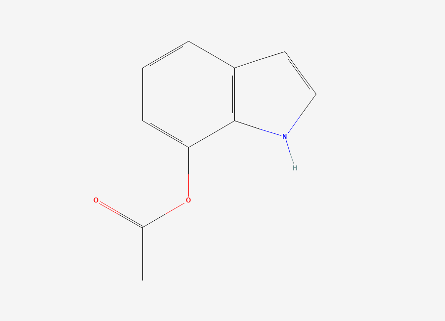 Two-dimensional chemical structure of 1H-Indol-7-yl acetate