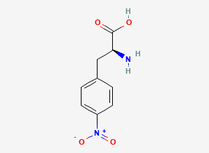 Two-dimensional chemical structure of 4-Nitro-3-phenyl-L-alanine
