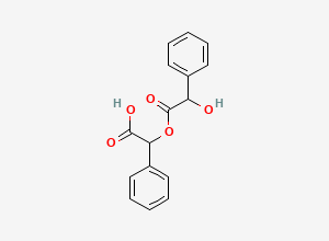 Two-dimensional chemical structure of 2-(2-hydroxy-2-phenylacetyl)oxy-2-phenylacetic acid