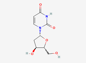 Two-dimensional chemical structure of Deoxyuridine