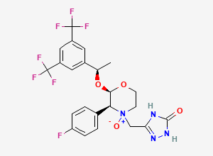 Two-dimensional chemical structure of Aprepitant N-Oxide, CAS 172673-23-3