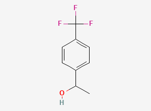 Two-dimensional chemical structure of 1-[4-(Trifluoromethyl)phenyl]ethan-1-ol