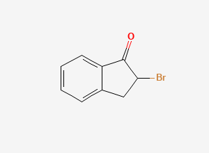 Two-dimensional chemical structure of 2-Bromo-1-indanone