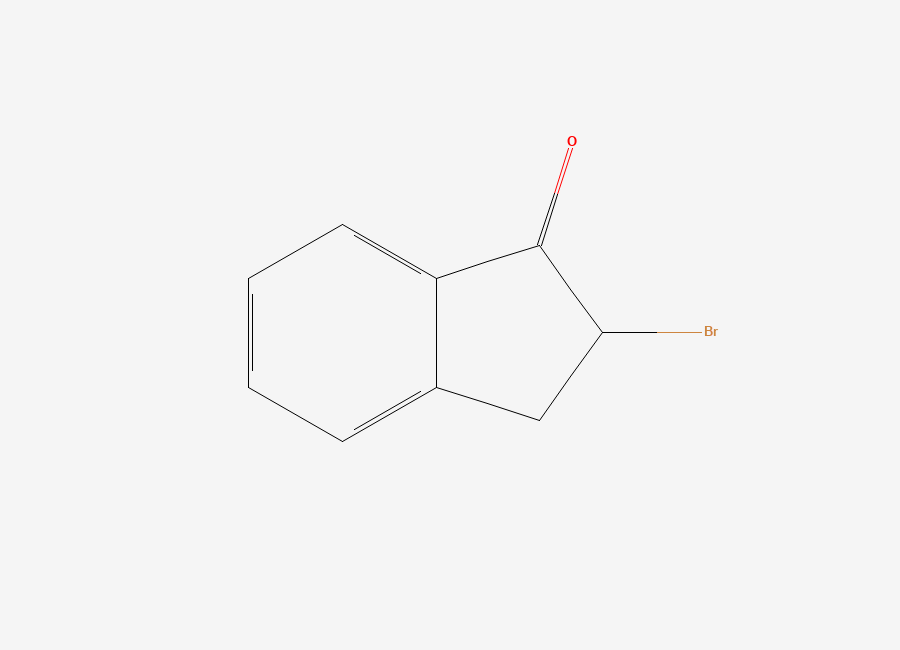Two-dimensional chemical structure of 2-Bromo-1-indanone