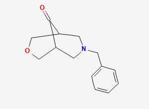 Two-dimensional chemical structure of 7-Benzyl-3-oxa-7-azabicyclo[3.3.1]nonan-9-one