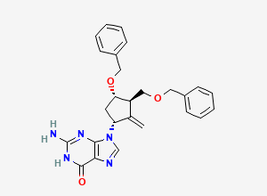 Two-dimensional chemical structure of 1'-epi-Entecavir-di-o-benzyl Ether