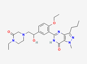 Two-dimensional chemical structure of Piperazinonafil