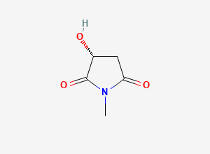 Two-dimensional chemical structure of (3R)-3-hydroxy-1-methylpyrrolidine-2,5-dione