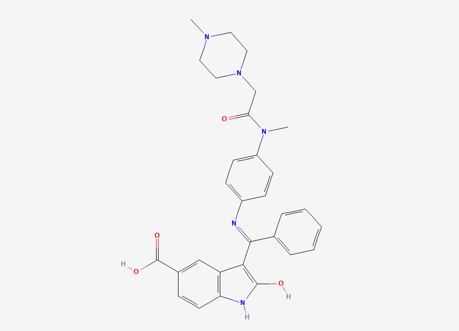 Two-dimensional chemical structure of Nintedanib Impurity N2