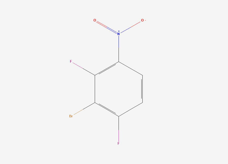 Two-dimensional chemical structure of 2-Bromo-1,3-difluoro-4-nitrobenzene