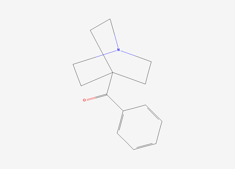 Two-dimensional chemical structure of Phenyl(quinuclidin-4-yl)methanone, CAS 2230024-91-4