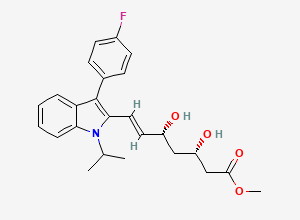 Two-dimensional chemical structure of Fluvastatin Methyl Ester, CAS 93957-53-0
