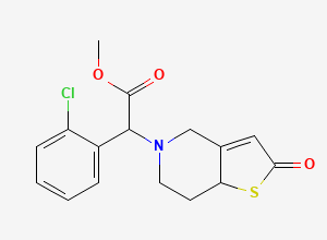 Two-dimensional chemical structure of 2-Oxo-Clopidogrel (Mixture of Diastereomers), CAS 109904-27-0