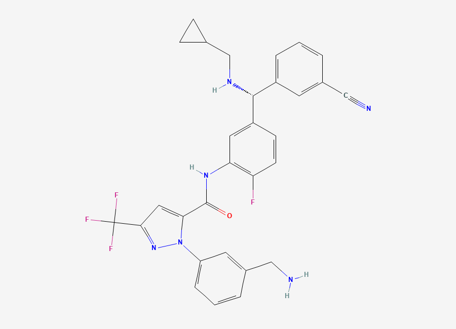 Two-dimensional chemical structure of Berotralstat, CAS 1809010-50-1