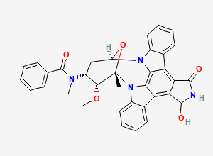Two-dimensional chemical structure of 3-Hydroxy Midostaurin (Mixture of Diastereomers), CAS 179237-49-1
