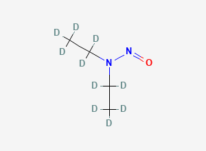 Two-dimensional chemical structure of N-Nitroso Melphalan EP Impurity K-D10, CAS 1219794-54-3