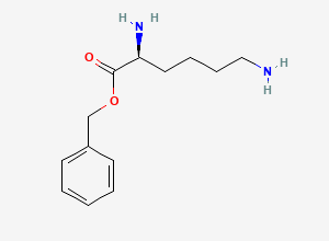 Two-dimensional chemical structure of Benzyl (2S)-2,6-diaminohexanoate