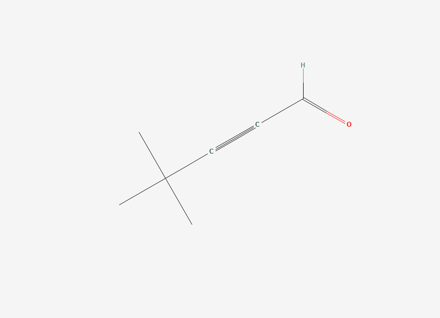 Two-dimensional chemical structure of Pent-2-ynal, 4,4-dimethyl, CAS 2579-21-7
