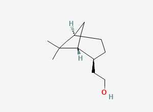 Two-dimensional chemical structure of 2-[(1R,2S,5R)-6,6-dimethylbicyclo[3.1.1]heptan-2-yl]ethan-1-ol