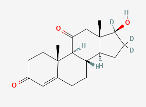 Two-dimensional chemical structure of 11-Ketotestosterone-[16,16,17-D3], CAS 2479914-03-7