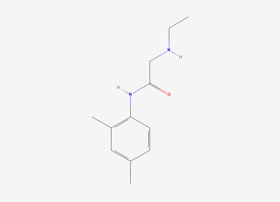 Two-dimensional chemical structure of N2-Desethyl Lidocaine EP Impurity I, CAS 741638-04-0