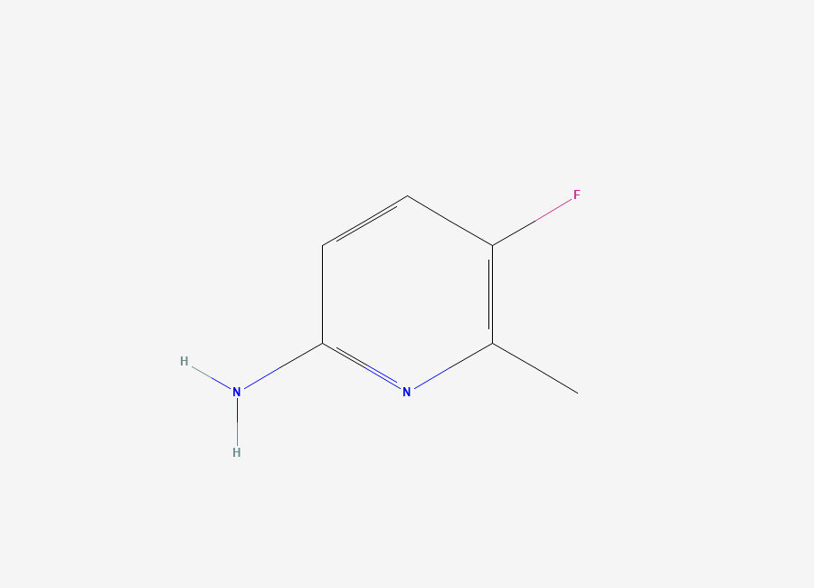 Two-dimensional chemical structure of 5-Fluoro-6-methylpyridin-2-amine